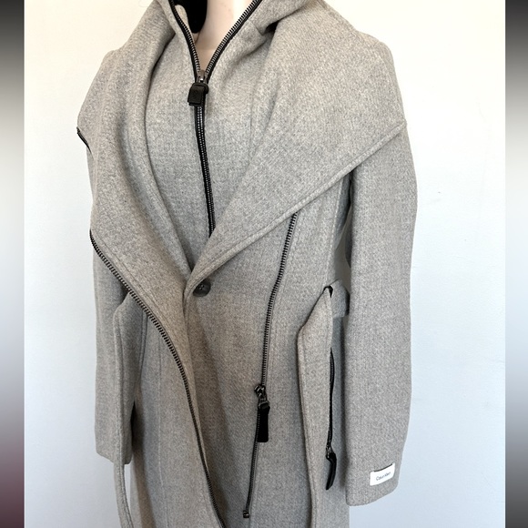 Calvin Klein Women's Belted Wrap Coat - Picture 7 of 14